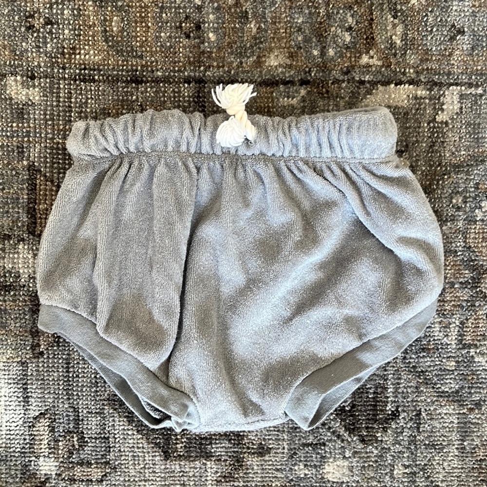 Quincy mae short shorty Dusty blue Sz 12-18 months